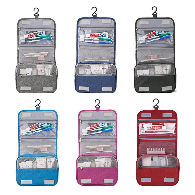 Custom Business Gift Factory Hook Wash Bag Makeup Portable Men's Wash Cosmetic Bag Travel Waterproof Folding Storage Bag