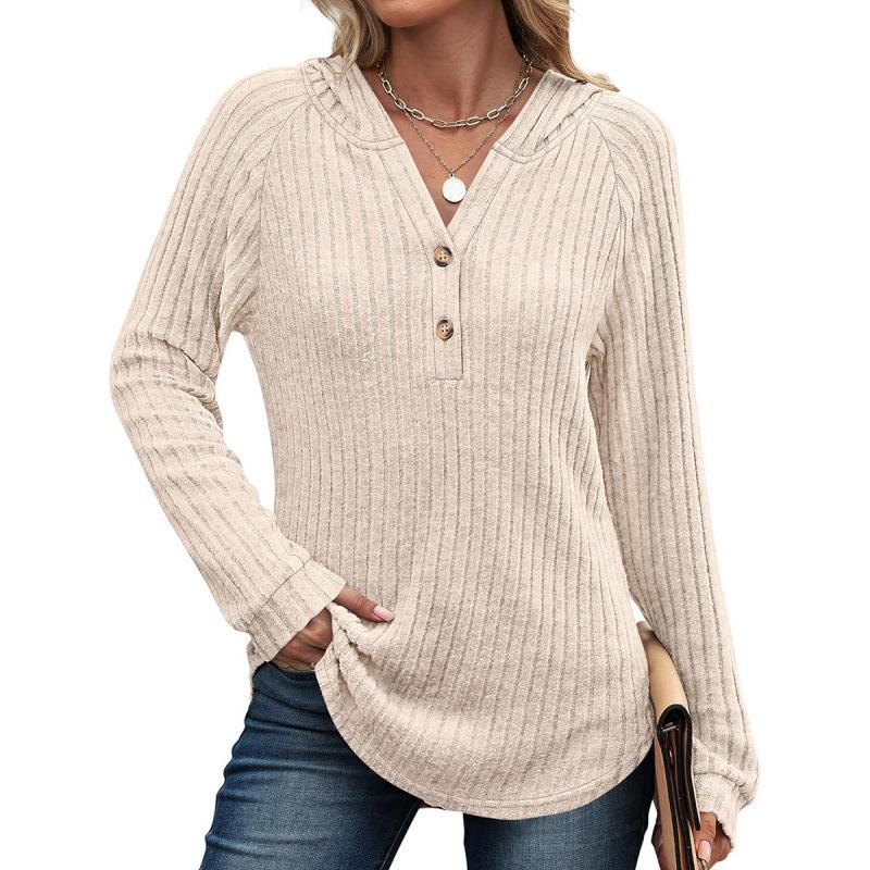 Elegant Casual Woman T-Shirt Fashion Loose T-Shirt Woman Temperament Long Sleeve T-Shirt Holiday Weekend