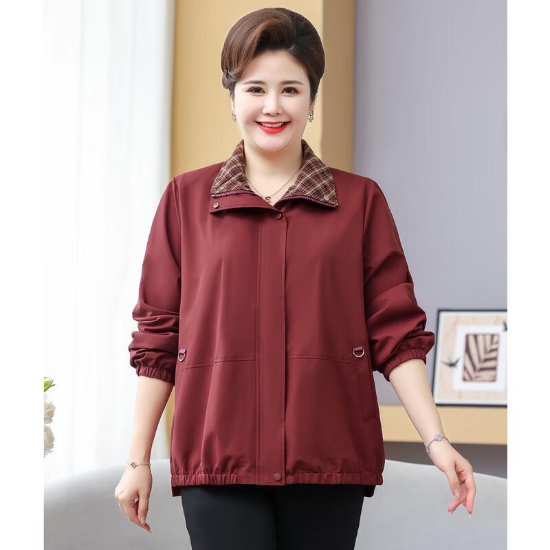 Women's Plus Size Mid-Aged Spring Autumn Jacket