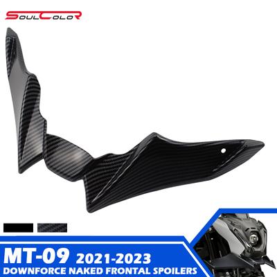 Alerones Forntal desnudos de fibra de carbono para motocicleta, Deflector de ala aerodinámico para YAMAHA MT-09 SP 2022 2023 MT09