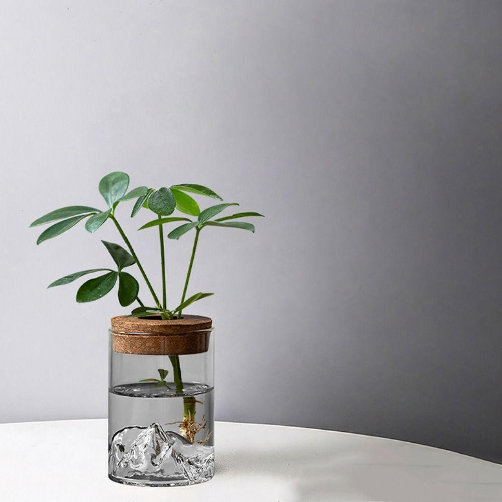 Thickened Hydroponic Flower Holder Glass Flower Pot Home Decor Mountain Viewing Bottle Plant