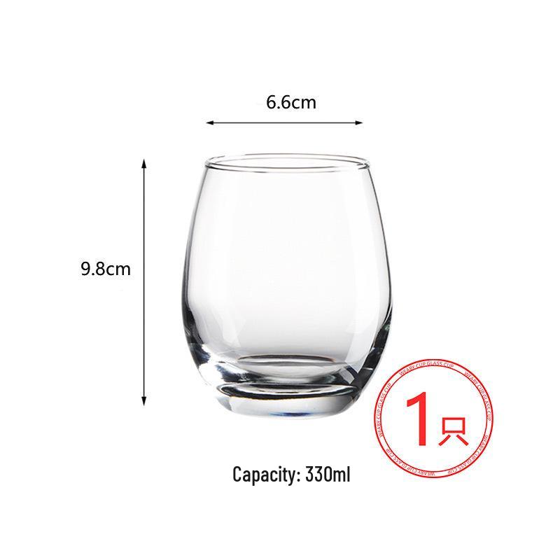 Eiförmiges Glas: Perfekt für Wasser, Saft, Bier, Mousse oder Joghurt