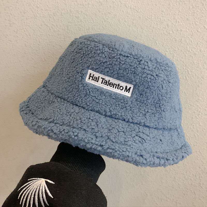 Women Warm Caps Embroidered Letters Outdoor Windproof Fashion Autumn Fisherman Cap Bucket Hat