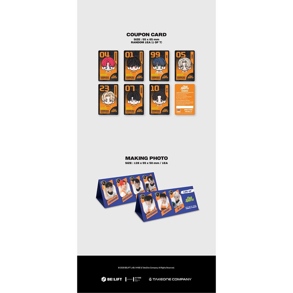 ENHYPEN [Colección de Tarjetas de Cupón ENHYPEN WORLD] CLUB SPORTS BASIC ver.
