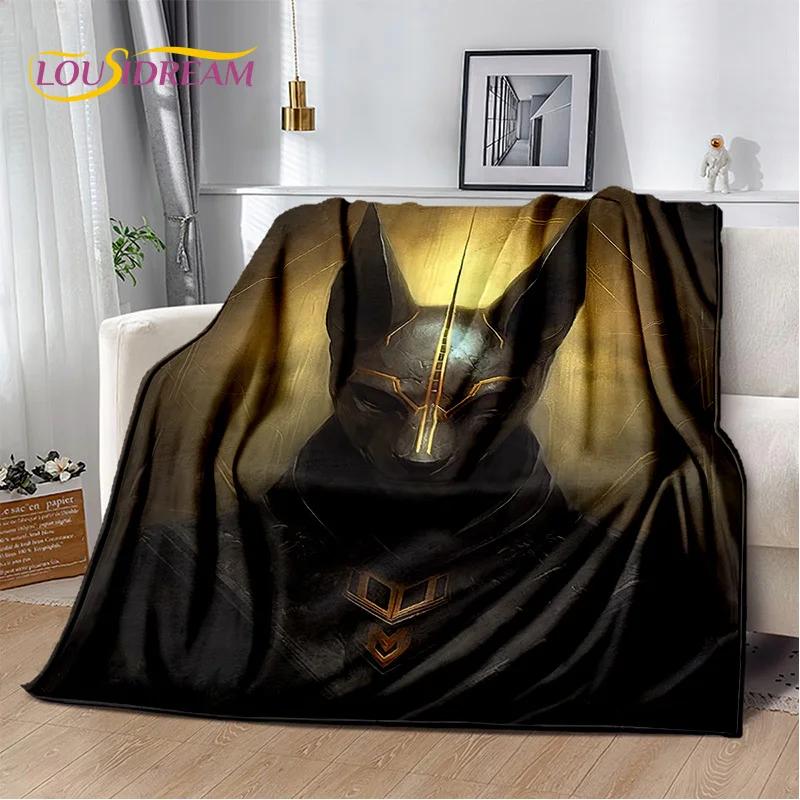 3D Ancient Egypt Death Anubis Pharaoh Horus Mythology 2025 Soft Blanket,Soft Throw Blanket for Home Bedroom Bed Sofa Cover Child