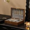 Vintage Lockable Large Capacity Jewelry Box Earrings Necklaces Storage