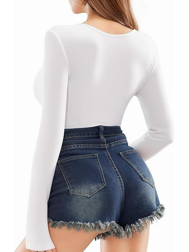 Body da Donna Scollo a V Profondo con Nodo Modellante Manica Lunga - Collezione Autunno/Inverno 2025