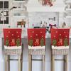 Roter Weihnachtsmann Schneemann Rentier Hut Stuhlbezug Weiche Filze Überwurf für Weihnachtsfeiertage Esszimmerdekoration