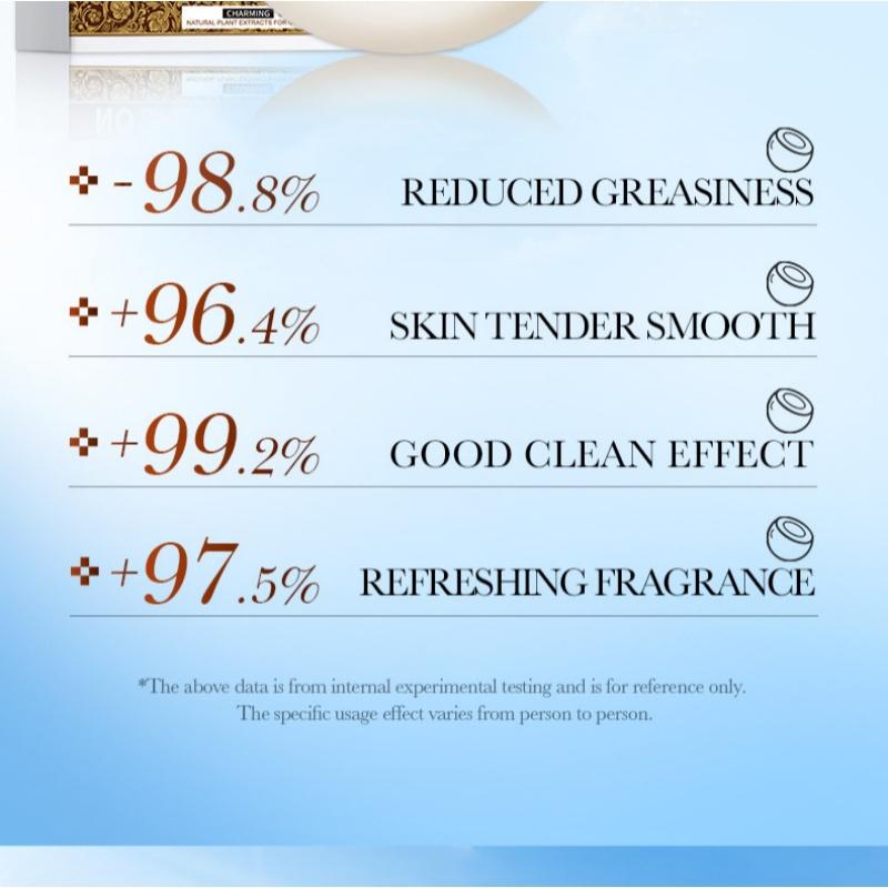 Coconut Oil Scented Body Bar Soap 100g with Free Foaming Net – Moisturizing, Gentle Cleanser for Soft & Smooth Skin