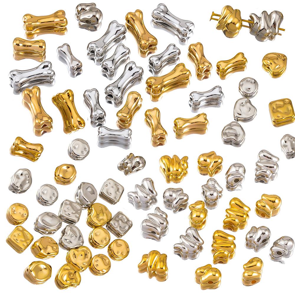 50pcs 20pcs Plastic ABS Bone Irregular Mountain Heart Square Spacer Bead Jewelry Making Charms Loose Beads DIY Bracelet Necklace