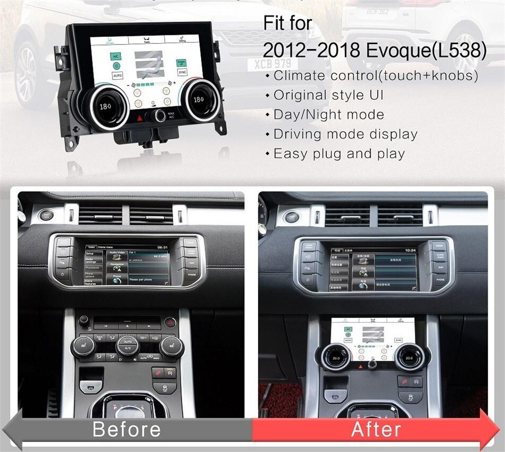8” AC Panel Display For Land Rover Range Rover Evoque L551 L538 2012-2018 LCD Climate Board Air Condition Control Stereo Screen
