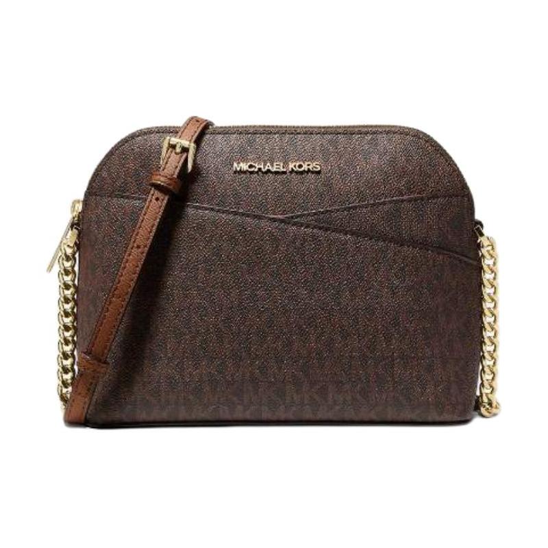 MICHAEL KORS Classic logo coated canvas crossbody shoulder bag regular women s brown коричневый