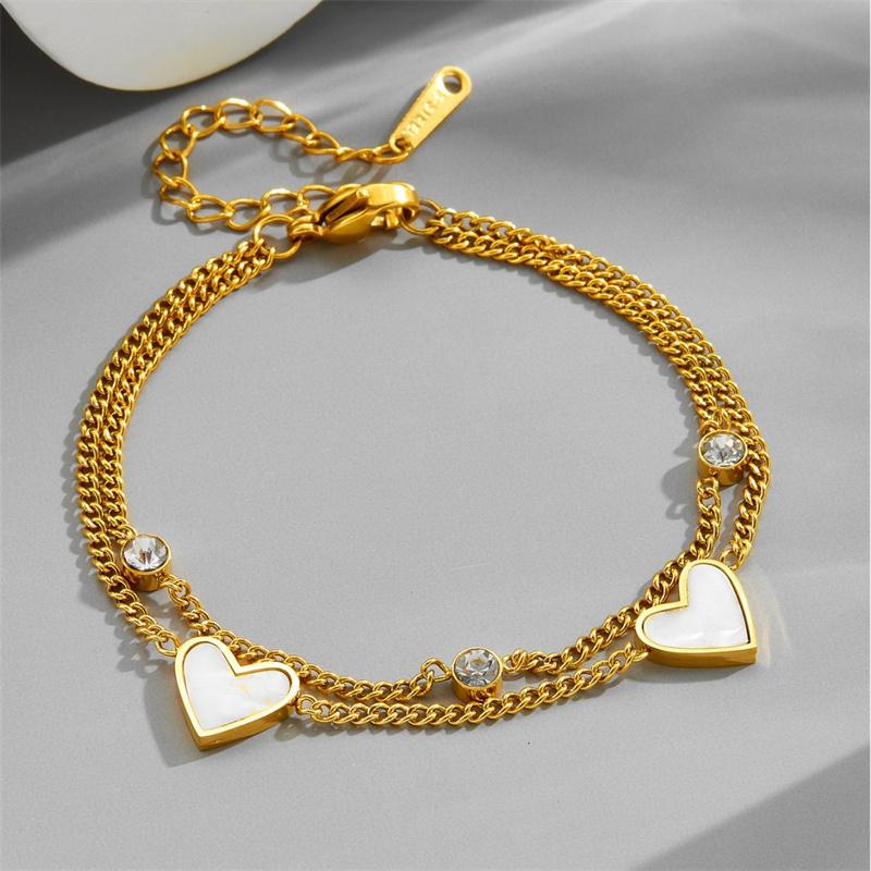 New Butterfly Roman Digital Love Micro-inlaid Zircon Titanium Steel Colorfast Luxury Ins Niche Exquisite Valentine's Day Gift