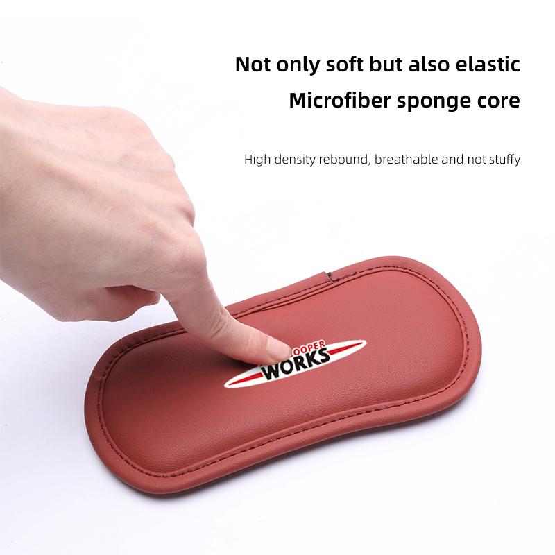 Car Interior Leg Knee Rest Pads Leather Cushion For MINI WORKS One Cooper JCW Countryman Clubman Cabrio Paceman Coupe Roadster