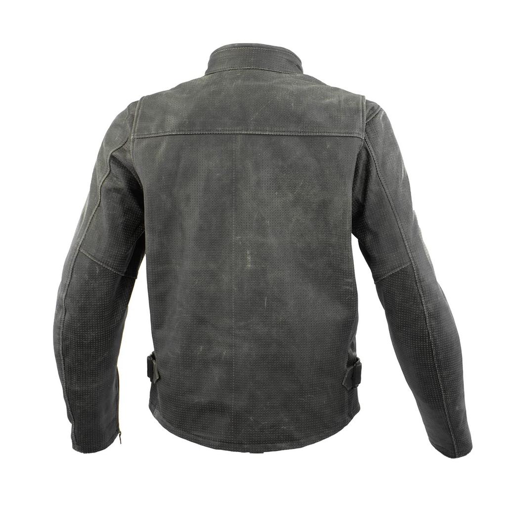 KOMINE Kožená motocyklová větraná bunda pro jednoho jezdce, černá, velikost XL LJ-538