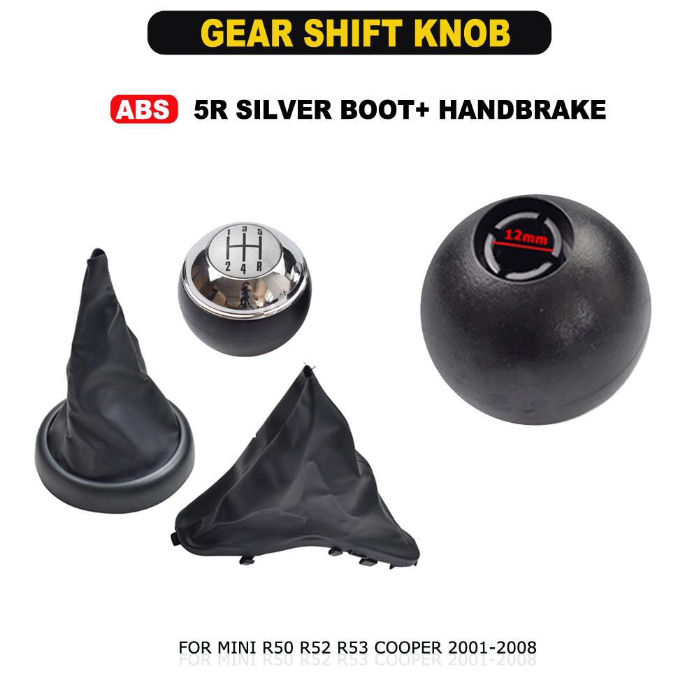 Gear Shift Knob Lever Shifter Pen Gearbox Gaiter Boot Collar Case For BMW Mini Cooper R50 R52 R53 2001-2004 2005 2006 2007 2008