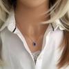 4ct Natural Blue Sapphire Neelam Gemstone Pendant Handmade Solitaire Pendent