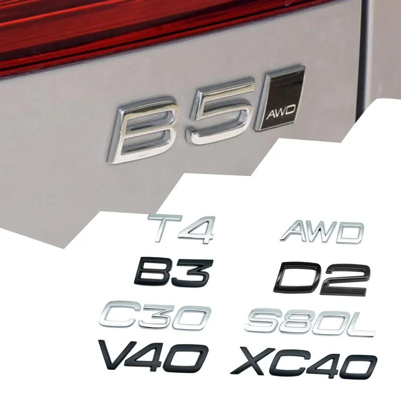 T4 T5 T6 T8 AWD Emblem Car Bumper Trunk Sticker For Volvo D2 D3 D4 D5 D6 D7 D8 V40 V60 XC40 XC60 XC90 C30 S60L S80L Accessories