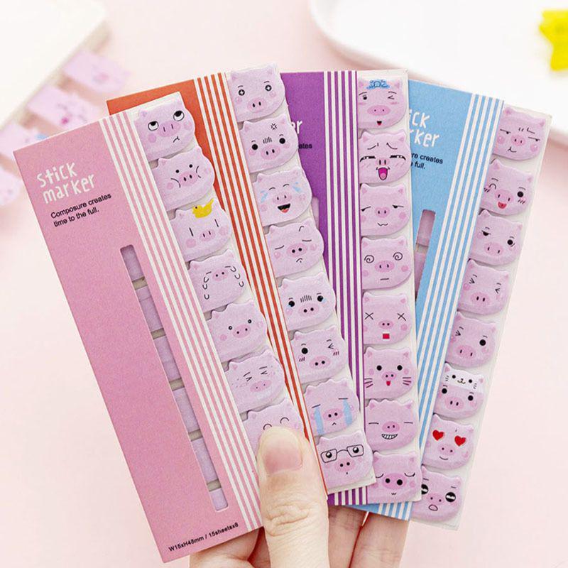 Pig Cute Stickers Kawaii Sticker Note Stationery Self Adhesive Decoration Sticky