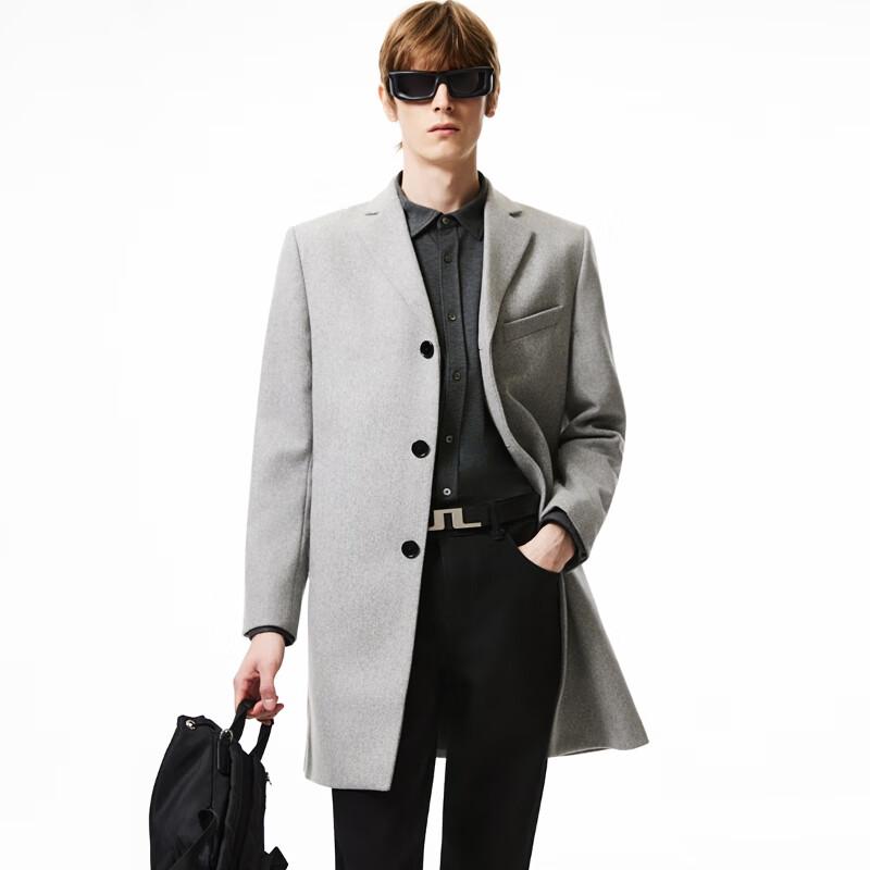 J.LINDEBERG Men's Wool Blend Business Casual Overcoat