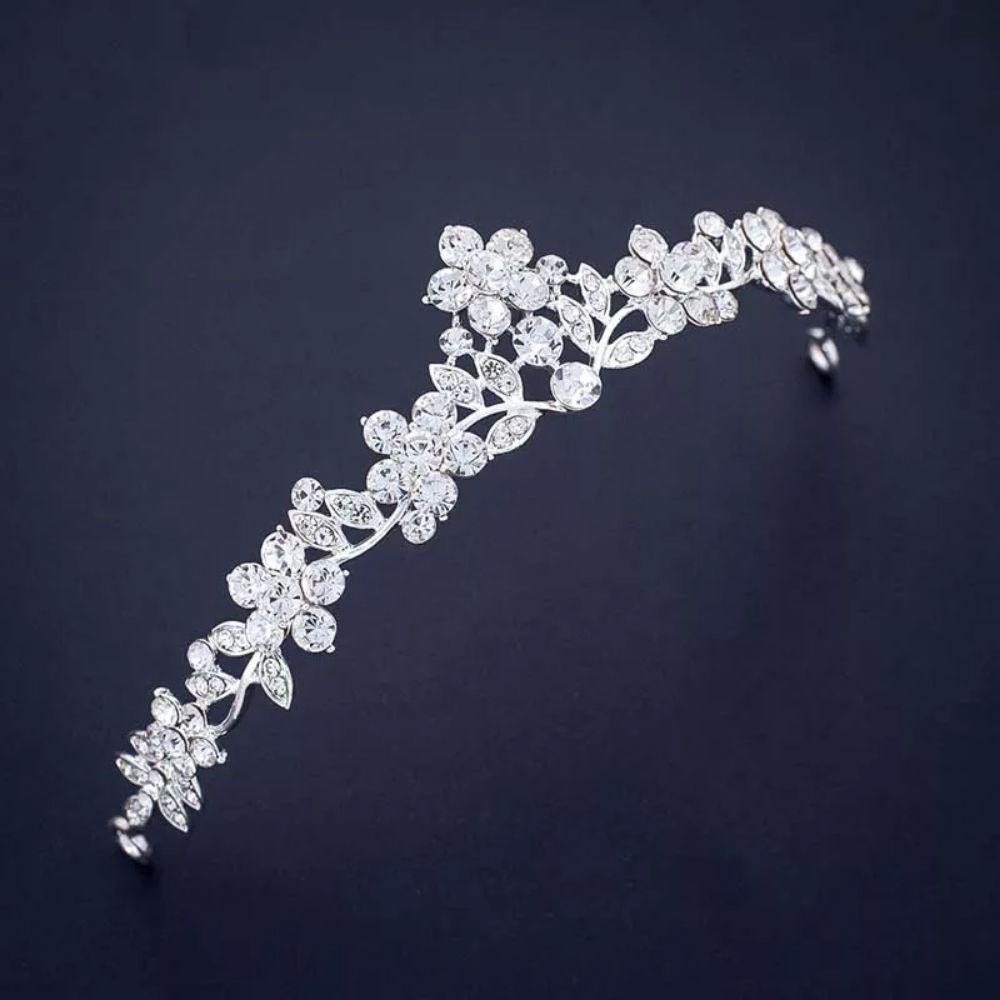Rhinestone Crystal Bridal Tiaras Handmade Baroque Wedding Headband Silver Bride Headpiece  Wedding