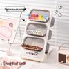 Multi-layer Desktop Storage Box with Large Capacity and Slanted Pen Holder for Office or Student Stationery.