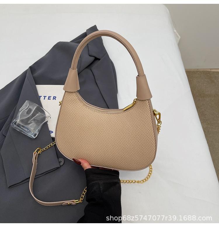 ins super fire Internet celebrity small bag women patent leather women's handbag new simple underarm bag chain shoulder bag