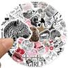 50pcs/set Lucky Stickers Vintage Aesthetics Romance Funny Doodle Cartoon Art Cool Deacl Pack Decoration Suitcase DIY  Party Gift