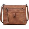 Women's Large Crossbody Bag, Designer Leather Crossbody Bag, Multi-Pocket Shoulder Bag| Shoulder Handbag Fits 11 In iPad, Multi-Pockets, Faux Leather