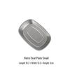 Korean Style Stainless Steel Rectangular Dinner Plate for Fish, Cold Dishes, Rice Noodles, BBQ, Vegetables, and Hot Pot Preparation.