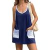 JKASHDK Bodis Casuales de Moda para Mujer con Estampado de Rayas Verano Primavera Sin Mangas Cuello en V