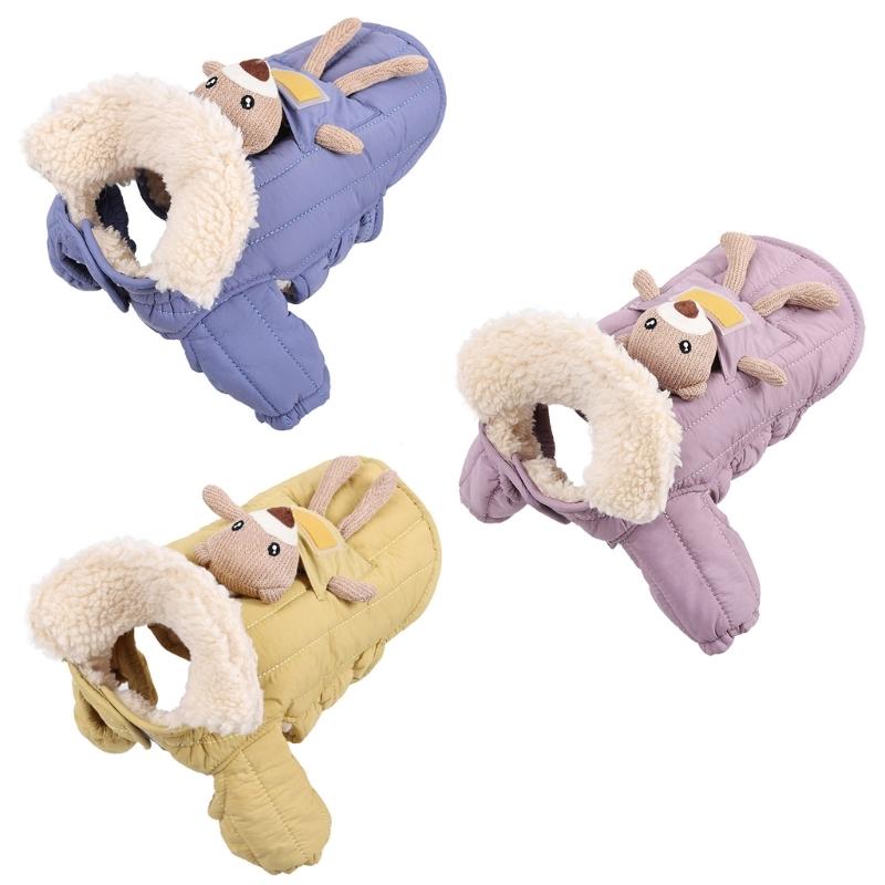 Pet Winter Clothing Warm Full Body Protections Easy On Off Design Machine Washable Padded Jackets For Dog Outdoor Walking