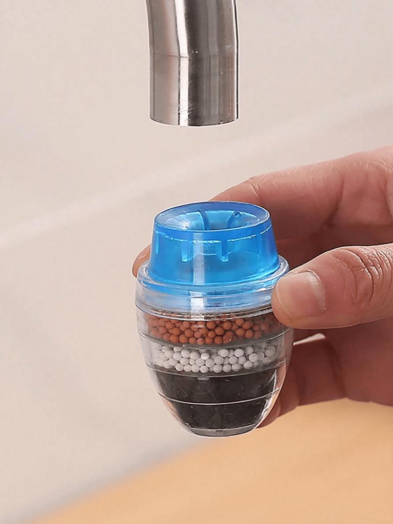 3pcs Random Color 5-layer Activated Carbon Water Filter Faucet Splitter, Suitable for Kitchen Faucets and Shower Heads