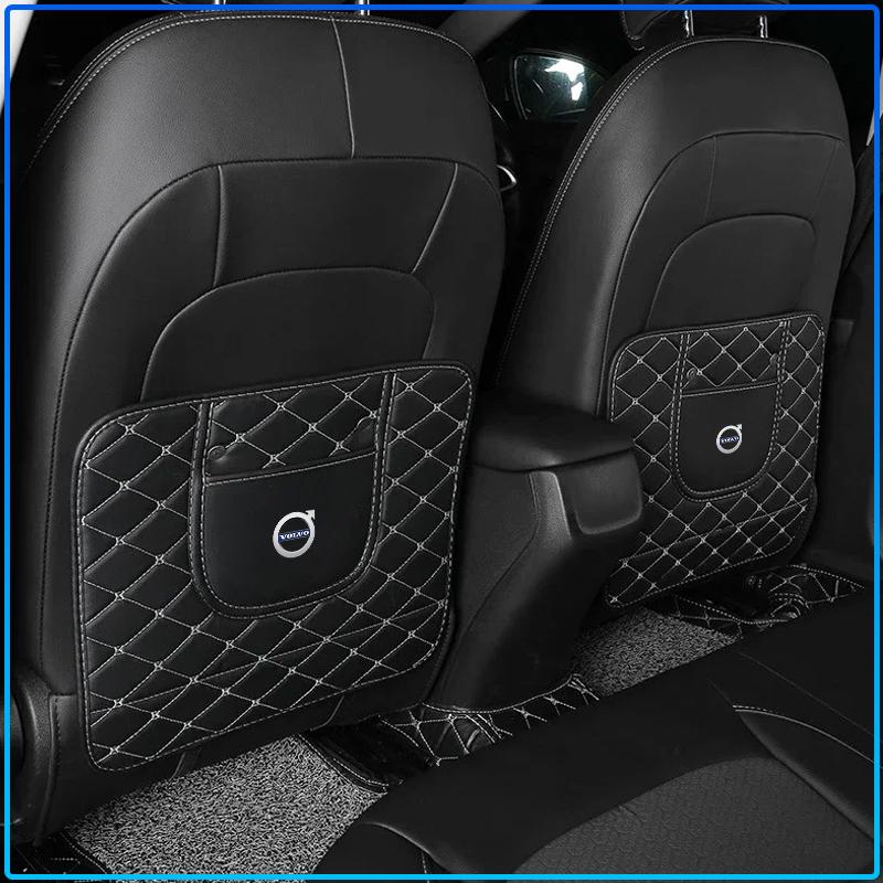 Car Anti-kick Pad Interior Pu Leather Auto Seat Back Protector Pads For Volvo 240 C70 S40 S50 S60 S70 S80 S90 V40 V50 V60 V90 XC40 XC60 XC90 Vnl Truck