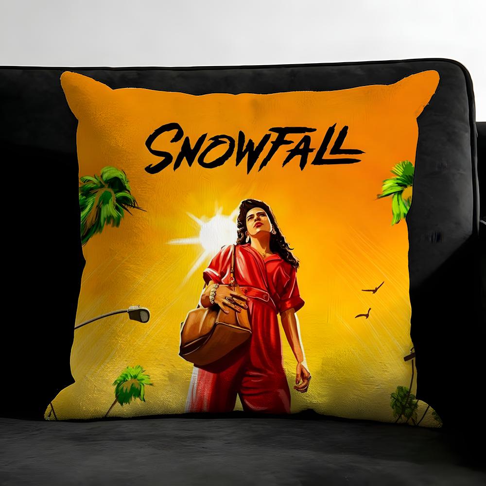 S-Snowfall Tv Series Cushion Cover Pillowcase Ultra Soft Skin Friendly Fabric Cloud Like Comfort & Concealed Zipper