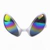 Außerirdisches Antennen-Stirnband mit alberner Brille - Goldener Glitzerball-Raumanzug-Kostüm für Halloween-Party und Cosplay.