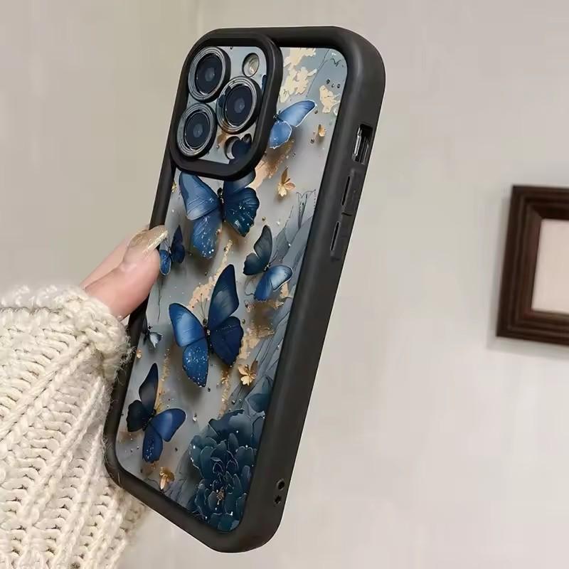 Motýlí kryt na telefon se svítícím efektem pro Samsung Galaxy S25 S24 Ultra S23 FE S22 Plus S21 S20 A15 A54 A55 A35