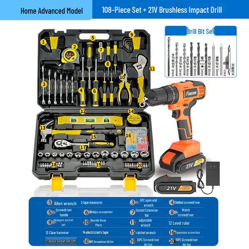Multi-functional Household & Auto Repair Toolbox: Industrial-Grade Hardware & Electrician Storage Set