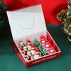 12PCS Set Christmas Candles, Santa Claus, Tree, Snowman, Carnival, Romantic Ornaments, Candlelight Dinner, Christmas Painted