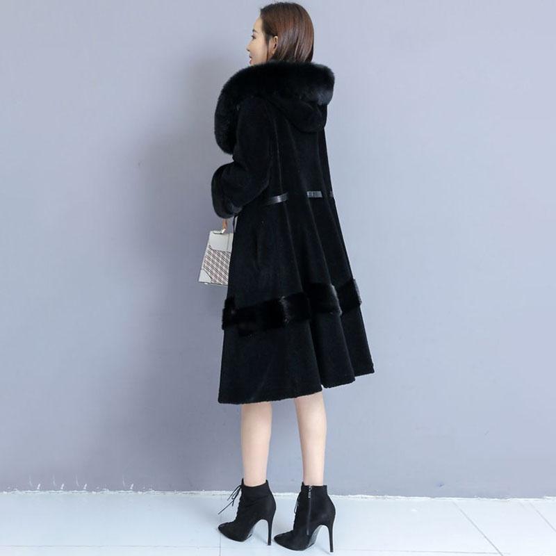 Long Sleeve Warmth Windbreaker Large Size Woolen Coat Spring and Autumn Large Size Woman's Clothing