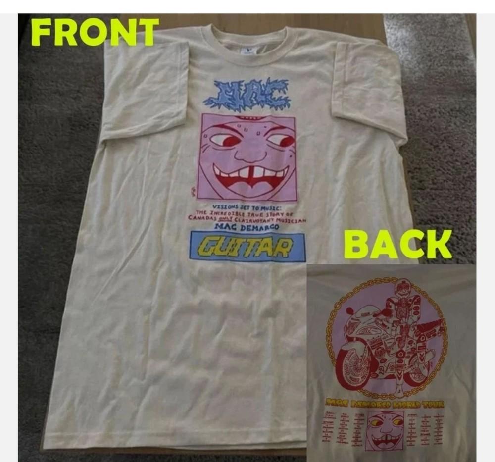 

Mac Demarco Tour 2025 White Short Sleeve Reprint T shirt Unisex T-Shirt S