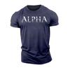 3D Printing Alpha Gym Fitness T-Shirt High Quality Polyester Casual Fashion Men's Short Sleeves Top Muscle Man Tough Guy T-Shirt