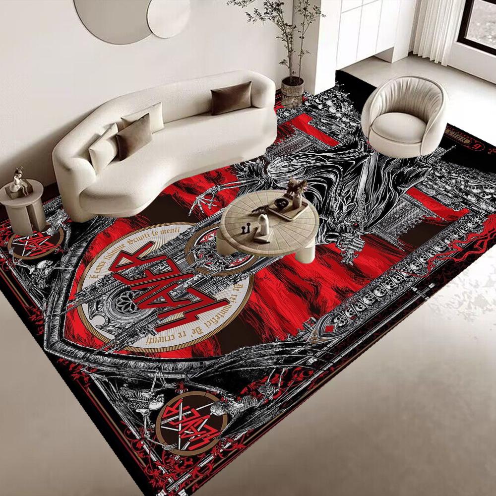 Slayer Zespół Heavy Metal Muzyka Dywanik Podłogowy Antypoślizgowy Wchłaniający Wodę Długi Pasek Poduszka Mata do Sypialni Dywanik Powitalny