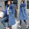 Women Winter Jacket Parka Clothes Loose Long Coat Woolen Liner Hooded Jacket Fur Collar Warm Thick Snow Wear Oversize Padded Parka