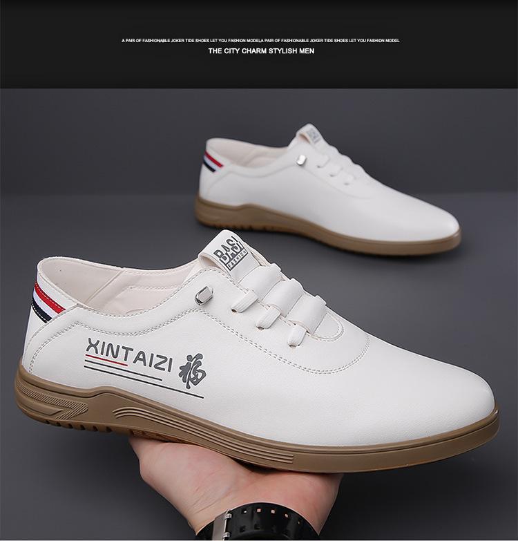 

2025 качество прилавка круглый носок утолщенные мужские новые четырехсезонные модные повседневные туфли нескользящие износостойкие мягкая подошва удобные 44 белый