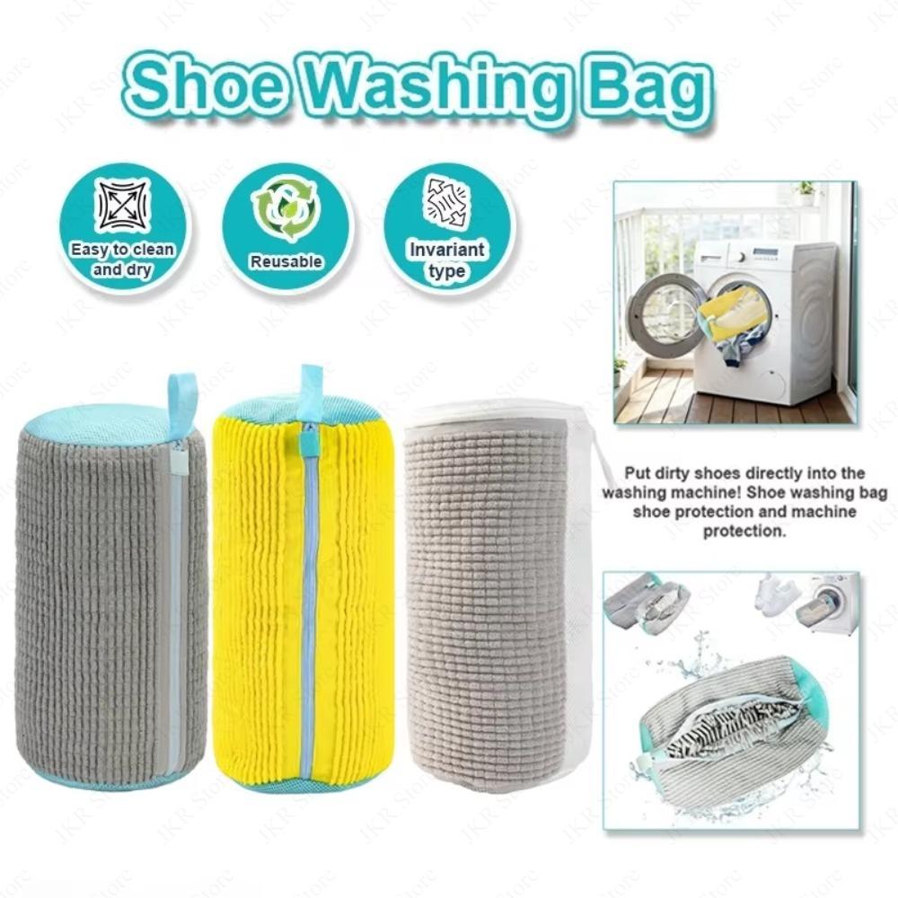 Wash Shoes Laundry Bag Padded Net Polyester Protector for Washing Machine Sneakers Drying Storage Home Travel Cleaning Daily Use