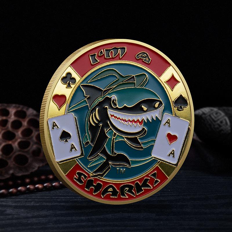 

Challenge Coins Пам’ятні монети King Лас-Вегас Покерні фішки Lucky Card Holder Collection Coins