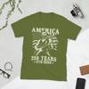 Abraham Lincoln Playing Guitar 4th July 250th Anniversary Unisex T Shirt Vintage Tees Short Sleeve TShirts Pure Cotton Clothing