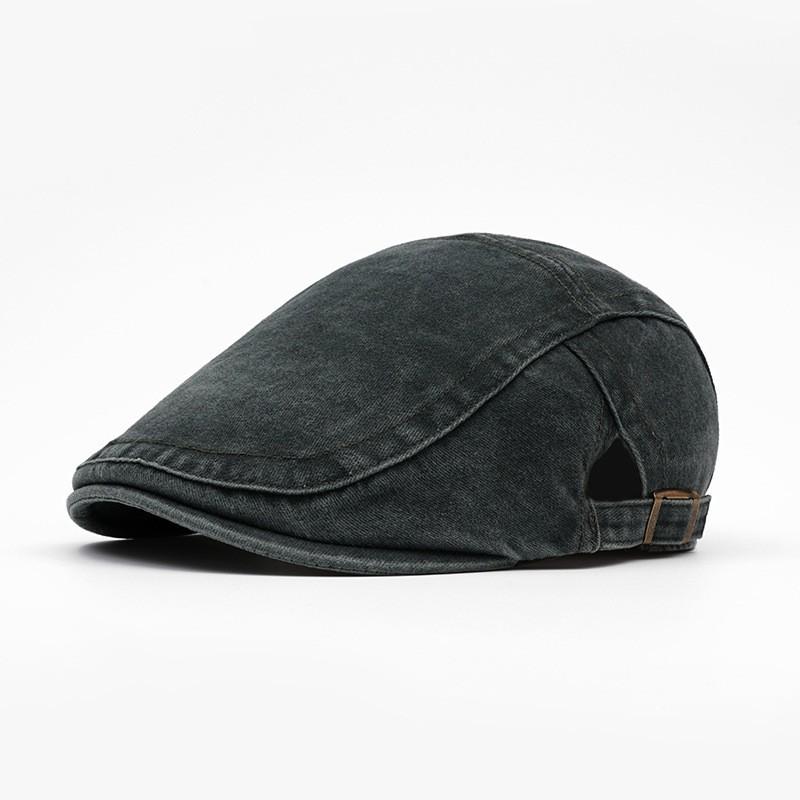 Czapka Płaska Streetwear Unisex Casual Regulowana Czapka Ivy Podróżna Vintage Wypłukiwana Bawełna Czapka Newsboy Prosta Codzienna Party Randki Kapelusz