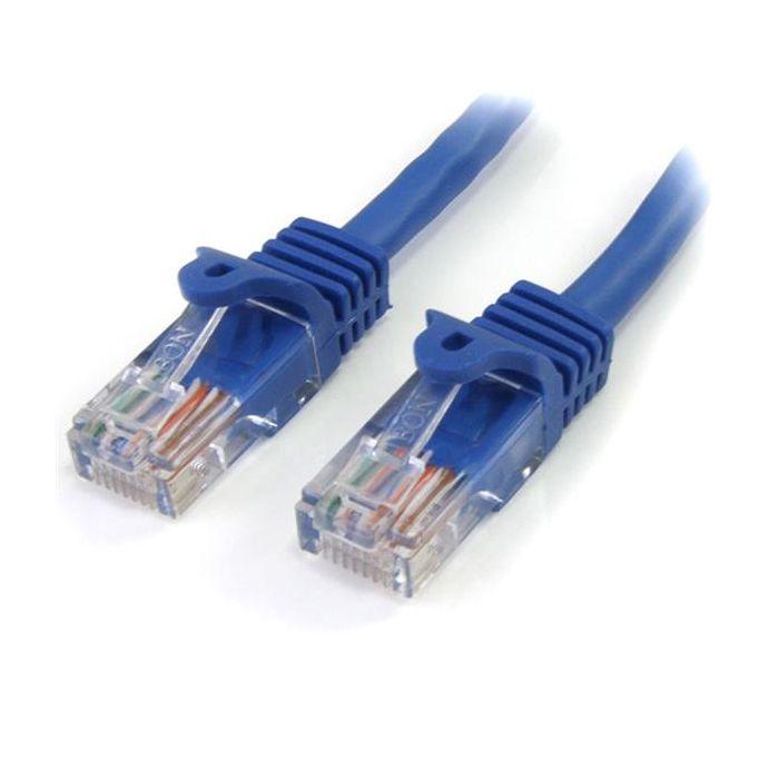 STARTECH Câble Réseau Cat5e UTP Sans Crochet De 1 M - Cordon Ethernet RJ45 Anti-accroc - M/M - Bleu